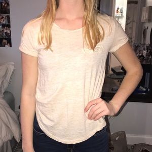 Tan soft short sleeve pocket tee